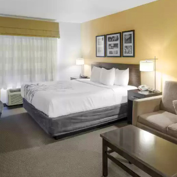What is the check-in and check-out time for the Sleep Inn & Suites hotel in Carlsbad, NM?